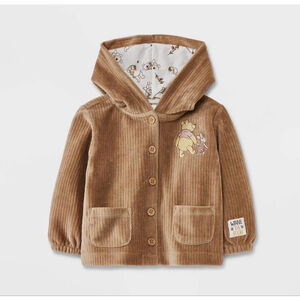 Baby Disney Winnie the Pooh Ribbed Velour Jacket NWT 3-6 Months Embroidered
